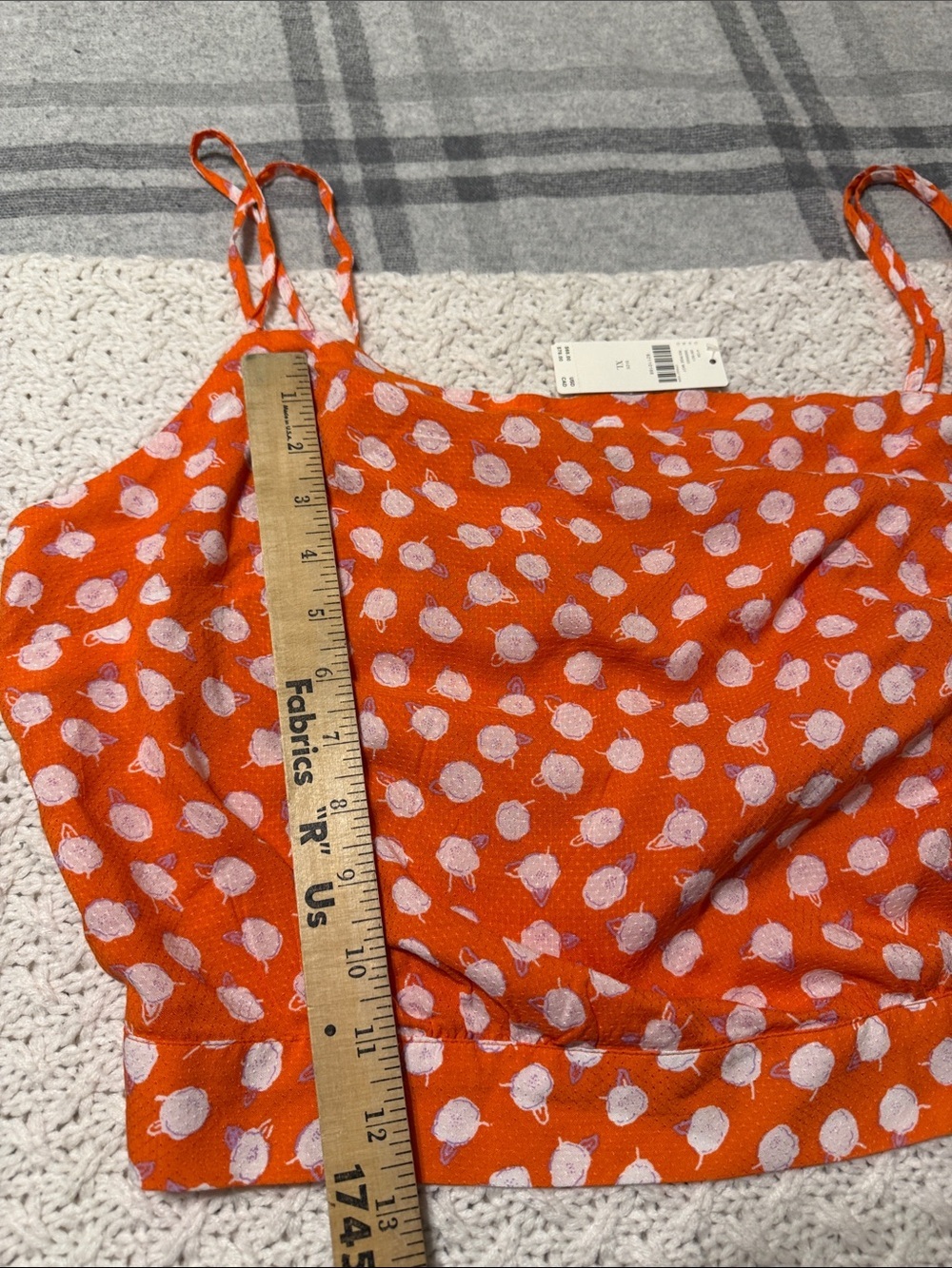 NWT Anthropologie Daisie Midi Tank Top XL Orange Cream - Picture 9 of 12